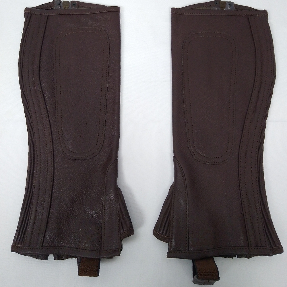 NWT A&H Apparel Genuine Leather Half Chaps XS - Picture 2 of 6